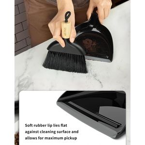 Set Portatile Mini Paletta e Spazzola con Manico in Bambù Nero 1 Set Pratici Scope e Palette per la Pulizia - Product Image 4