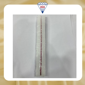 ทัวร์มาลีนสีชมพูธรรมชาติสดใส ทรงกลมขนาด 3x3 มม. ลายเส้นไล่เฉดสี น้ำหนัก 6.61 กะรัต สำหรับทำสร้อยข้อมือ สร้อยคอ พลอยเม็ดเดี่ยว เกรดมาดากัสการ์ - Product Image 2