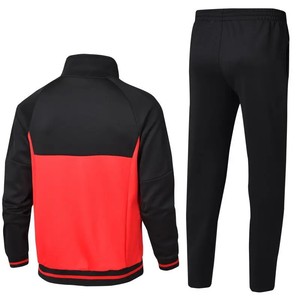 Men's Black Red Tracksuit Full Zip <b>Jacket</b> Matching Pants Sporty Casual Wear Autumn Season Polyester Material Side Pockets - Product Image 3