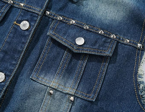 Chaleco vaquero sin mangas para hombre, cuello en V, informal, talla grande, ropa exterior de otoño, tejido 100% algodón, cortavientos, transpirable, estilo japonés, con cremallera - Product Image 6