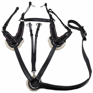 Polo Breastplate Leather Adjustable Durable Equestrian Tack Strong Riding Support Balanced Control Comfortable Training Gear Use - Product Image 5