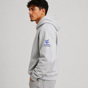 New Fashion <b>Men</b> Autumn Winter <b>Hoodies</b> Street Long Sleeve Regular Fit Solid Color Casual Fleece Tops <b>White</b> Thermal 100% Cotton - Product Image 2
