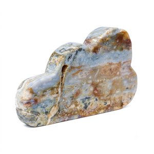 Pierre précieuse sculptée en forme de nuage en jaspe océanique, cristal de nuage, décoration d'intérieur, grossiste en cristaux sculptés en forme de nuage - Product Image 2