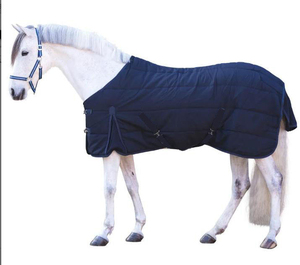 Manta Impermeable para Caballo de Doma Clásica, Cuello Estándar, 3 Correas para Patas, Solapa Grande para Cola, Herrajes de Acero Inoxidable, Poliéster Ripstop 600D - Product Image 3