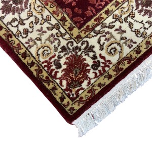 Alfombra de Lana de Seda y Viscosa Anudada a Mano, Alfombra de Diseño de Lujo con Patrones, de Pelo Corto, para Interiores Modernos - Product Image 4