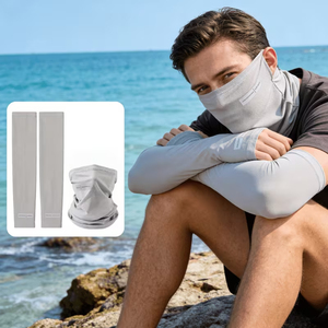 Conjunto 2 en 1 de Mascarillas Faciales y Mangas Protectoras para Ciclismo y Deportes de Verano con Protección UV para Hombre, Nuevo Estilo - Product Image 1