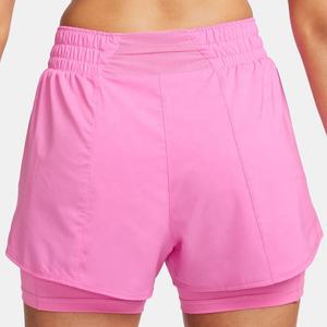 กางเกงขาสั้นกีฬาผู้หญิงเอวกลาง ระบายอากาศ แห้งเร็ว เป็นมิตรกับสิ่งแวดล้อม ผ้าแคนวาส เหมาะสำหรับออกกำลังกาย โยคะ มีเชือกผูกเอว สีสันสดใส 100% - Product Image 3