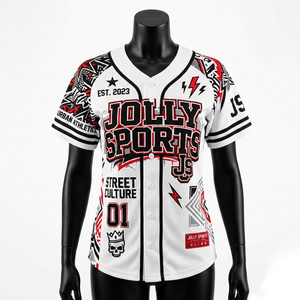 Maillot de baseball pour femme en polyester respirant, avec empiècements à rayures noires et blanches, logo personnalisé par transfert thermique, maillot de baseball en coton pour femme - Product Image 3