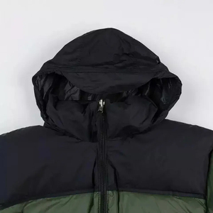 Veste matelassée décontractée pour homme à capuche, respirante, en toile enduite 100 % polyester, couleur unie, manches longues, fermeture éclair sur le devant - Product Image 3