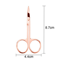 Ciseaux à cuticules professionnels en acier inoxydable, petits, pour manucure, ciseaux courbés tranchants pour sourcils, nez et cils