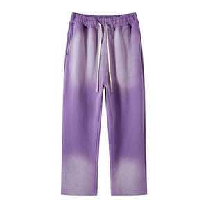 Men's Green washed Sweatpants Loose Fit Elastic Waist Drawstring Cotton Casual <b>Pants</b> - Product Image 5