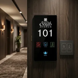 TES Brand TES-KTL07 Hotel Room Door Panel 1.8 Litter Floor-Mounted Electric Glass Black Matte Finish Beverage Service Zone - Product Image 3