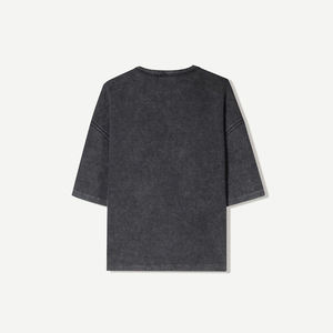 Distressed Men's Boxy T-shirts Acid Wash Oversized <b>Tshirt</b> Custom Cropped t Shirt Men - Product Image 2