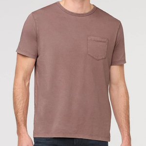 Camiseta de Hombre Lavada, Camiseta de Manga Corta, Camiseta de Algodón Pima con Bolsillo, Camisetas de Verano para Hombre, Camisetas de Jersey, Ropa Ecológica para Hombre - Product Image 1