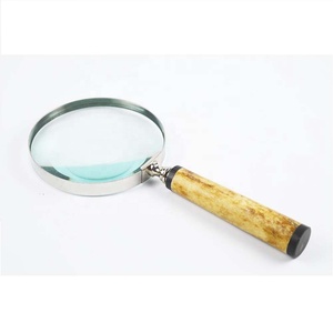 Hot Bán Tay Cầm Bằng Gỗ Trang Trí Nội Thất Nhôm Xử Lý Kính Lúp Cho Đọc Báo Hình Ảnh Phóng to Ống Kính - Product Image 3