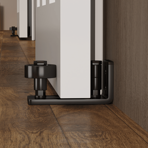 Set di porte da fienile per interni moderni da elfo pazzo 24 \ "X 80 \" vera lastra per porta a sei pannelli da 6,6 piedi porta scorrevole a prova di acqua - Product Image 4