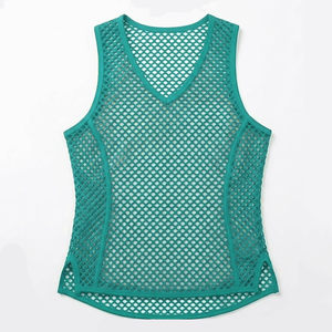 Wholesale Custom Men <b>Mesh</b> Gym Tank <b>Top</b> High Quality Sleeveless Dry Fit Breathable Gym Basketball Training Stringer Tank <b>Top</b> - Product Image 4