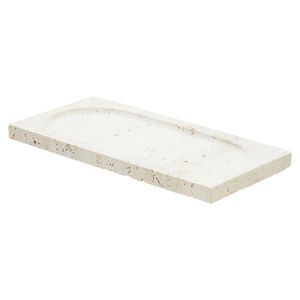 Plateau organisateur rectangulaire en pierre de travertin pour salle de bain, bureau, décoration intérieure - Product Image 2