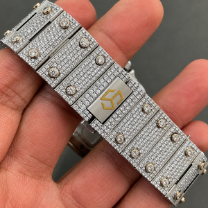 Reloj de Pulsera de Cuarzo de Lujo con Diamantes de Imitación Moissanite, Estilo Hip Hop, para Hombre, Poligonal, Analógico - Product Image 4