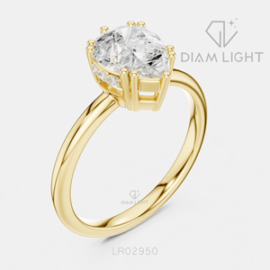Élégante bague en or blanc 14 carats avec diamant de laboratoire taille poire 1,63 carat, certifié IGI, couleur F+, clarté VS+, bijoux de fiançailles et de mariage - Product Image 6