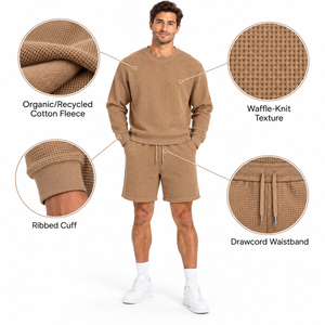 Conjunto de Sudadera y Pantalones Cortos Oversize para Hombre, Ropa Casual de Moda, Dos Piezas, Top Pullover y Shorts, Ropa Deportiva - Product Image 6