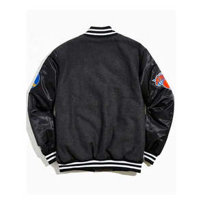 Blouson universitaire homme en tissu laine avec patch brodé chenille personnalisé de haute qualité, logo avant, lettres personnalisées écologiques, idéal pour l'hiver - Product Image 2