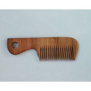 Peigne à cheveux en bois de neem écologique fait à la main, artisanat en bambou et en bois, démêloir - Product Image 2