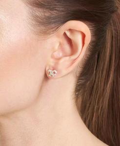 Zirconi cubici (1/4 ct. T. w.) Orecchini fiocco in argento Sterling (disponibili anche in oro 14k su argento Sterling) | Macacy's - Product Image 2
