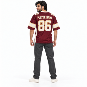 Camiseta Retro de Fútbol Americano para Fanáticos, Estilo Vintage con Rayas, Botones al Frente, Estampado Clásico Deportivo, Ropa Casual de Calle, Secado Rápido - Product Image 3