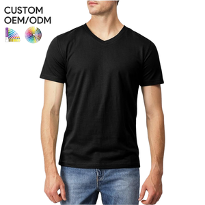 T-shirt à manches courtes en tricot personnalisable pour homme, col rond, 100% coton/polyester, écologique, séchage rapide, OEM/ODM - Product Image 1