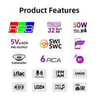 Lecteur MP3 pour voiture 1 Din avec écran couleur TFT, Bluetooth, assistant vocal mains libres et prise en charge SWC
