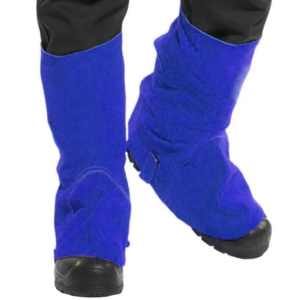 Top Selling Custom Logo Safety Clothing Cowhide Split Leather Welding Spats Shoes Flame Resistant Welder Foot Protector Cover - Product Image 2