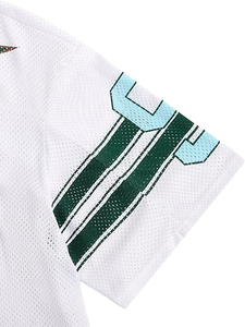 Maillot de football américain rétro personnalisé OEM, unisexe, coupe ample Y2K, respirant, manches courtes, t-shirt d'été, logo personnalisé - Product Image 1