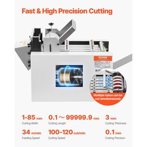 Auto <b>Heat</b>-Shrink Tube Cutter <b>Cable</b> Pipe Cutting Machine 1mm-85mm Cutting Width 0.1mm-99999.9mm Length Automatic for Tube Cu - Product Image 2