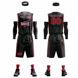 ชุดยูนิฟอร์มบาสเก็ตบอลคุณภาพสูงสำหรับทีม  แบบ unisex  สั่งทำได้ตามต้องการ  ขายส่ง  ไซส์ใหญ่  ชุดกีฬาฤดูร้อน  ชุดยูนิฟอร์มบาสเก็ตบอล - Product Image 4