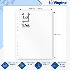 Exclusive Sale on Standard Quality High Capacity A4 Clear Smooth Punched Pockets 70 Microns from Leading Manufacturer - Product Image 4