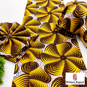 Tissu en coton sergé léger personnalisé imprimé wax africain motif Tanzanie pour robes, chemises, matériaux artisanaux Hitjem Export OEM ODM - Product Image 4