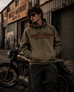 H-D Embroidered Softshell Biker Hooded <b>Jacket</b> Waterproof Sport Windbreaker for <b>Men</b> Customizable Design Windproof Moto Biker Sty - Product Image 1