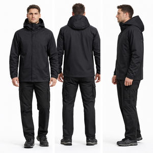 Veste coupe-vent orange personnalisée OEM pour hommes |   Vêtements de sport légers avec boutons-pression et poignets ajustables, vestes pour hommes - Product Image 4