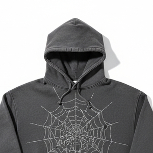 Sudadera con capucha de moda al por mayor para hombre, chándal gráfico con estampado de telaraña, forro polar, jersey unisex, proveedor de sudaderas con capucha estilo urbano - Product Image 4