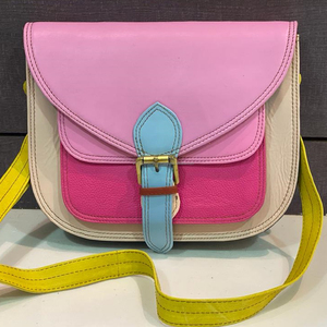 Sac à main à bandoulière en cuir véritable pour femmes, multicolore, nouvelle collection, tendance - Product Image 1