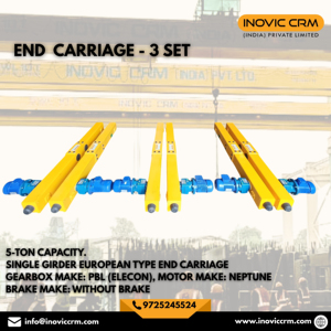 INOVIC CRM Carro final de grúa monoviga de servicio pesado tipo europeo con motor, caja de cambios y control remoto |   Tecnología Industrial de Vanguardia - Product Image 2