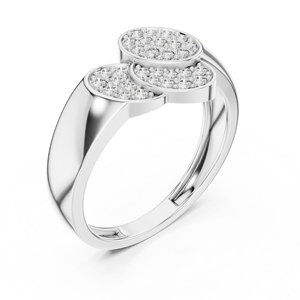 Anillo de Diamante Cultivado en Laboratorio TRI-PETAL RADIANCE para Hombre, Conjunto de Anillos de Oro Blanco Sólido de 18 Quilates con Baño de Rodio, Estilo Minimalista para Boda, Compromiso o Fiesta - Product Image 4