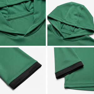 Sweat à capuche uni pour homme de haute qualité, à manches courtes, avec cordon de serrage, anti-rétrécissement, tissu léger et doux pour la peau, sweat à capuche pas cher - Product Image 6
