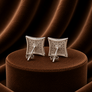 Pendientes de Oro Blanco de 14K con Certificado IGI, Diamantes Cultivados en Laboratorio, Corte Redondo, Micro Pavé, Joyería Hip Hop para Mujer - Product Image 3