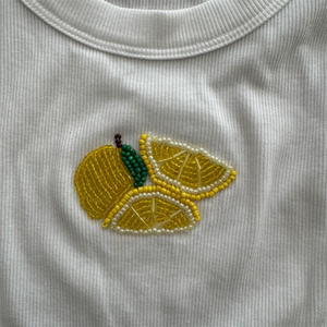 Ribete de Algodón Personalizado MULTI CRAFT para Prendas Superiores con Tejido Elástico Acanalado y Detalles Hechos a Mano con Cuentas - Product Image 2