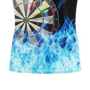 Polo de sport personnalisé haut de gamme pour homme, motif flamme bleue imprimé numériquement, manches courtes, maillot d'équipe - Product Image 6