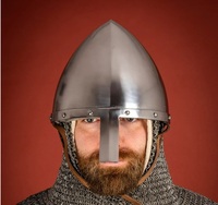 Casco Medieval Sentinel, Réplica Histórica de Guerrero de Primera Calidad, Diseñado para Representaciones Escénicas, Recreaciones y Eventos de Exhibición