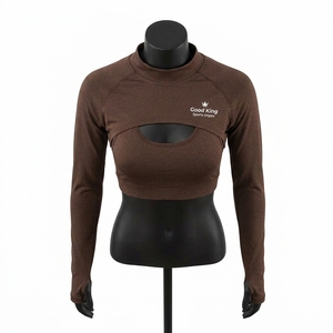 Top Deportivo Corto de Manga Larga, Ligero y Transpirable para Gimnasio, Bolero Deportivo para Mujer - Product Image 1