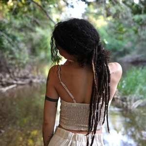 Top Corto de Algodón Estilo Boho para Festivales con Botones de Coco, Ligero, Transpirable, Ropa de Verano, Ropa de Playa, Goa para Mujer - Product Image 1